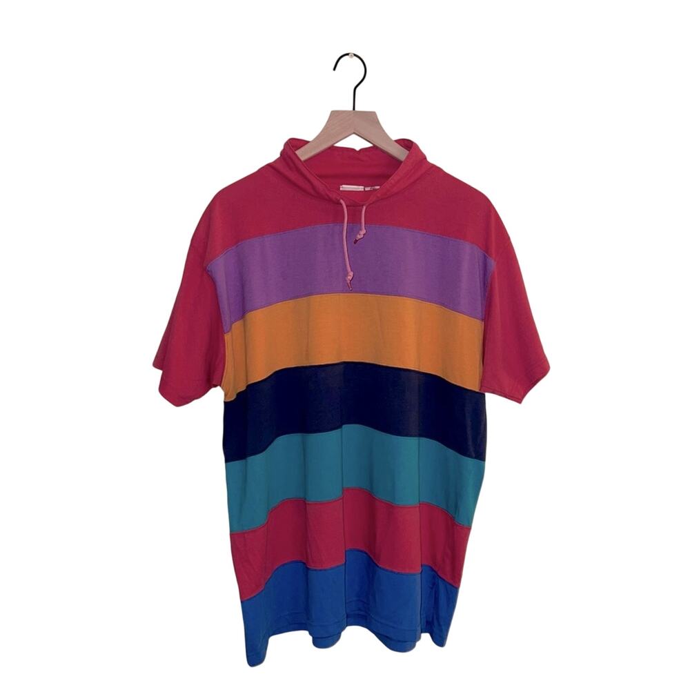 VNTG SHIP N SHORE high neck color block shirt 20W